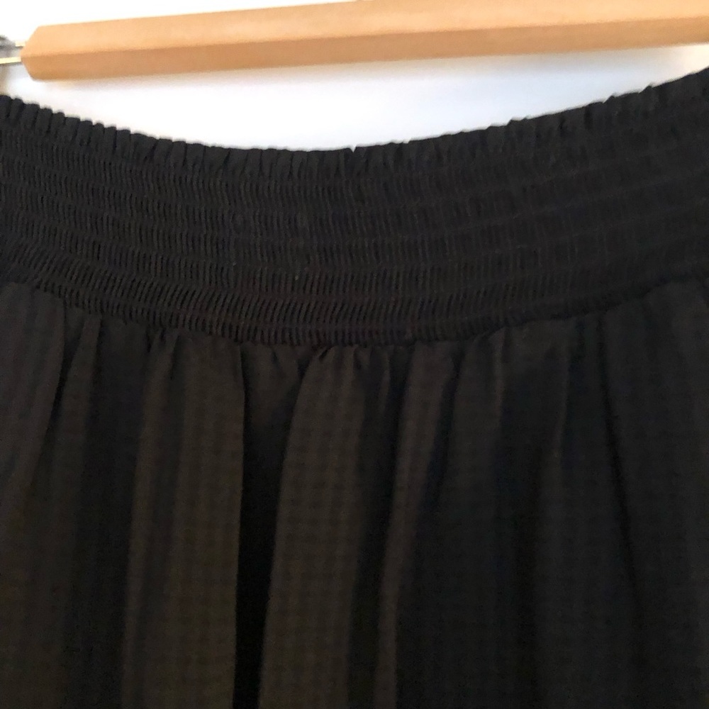 Black Gingham Square Checked Patterned Matte Skir… - image 4